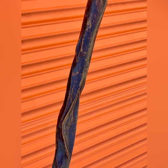 19th Century Antique Rustic Primitive Gnarly Twisted Root Branch Wood Cane - Picture 7 of 16